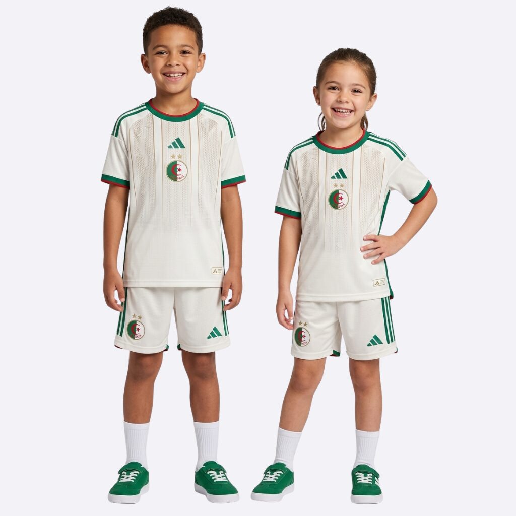 Ensemble Enfant Algérie Concept 2026 Blanc ME2026-BL - Original Algérie DZ Image de Ensemble Enfant Algérie Concept 2026 Blanc ME2026-BL - Original Algérie SPORTIFY.DZ